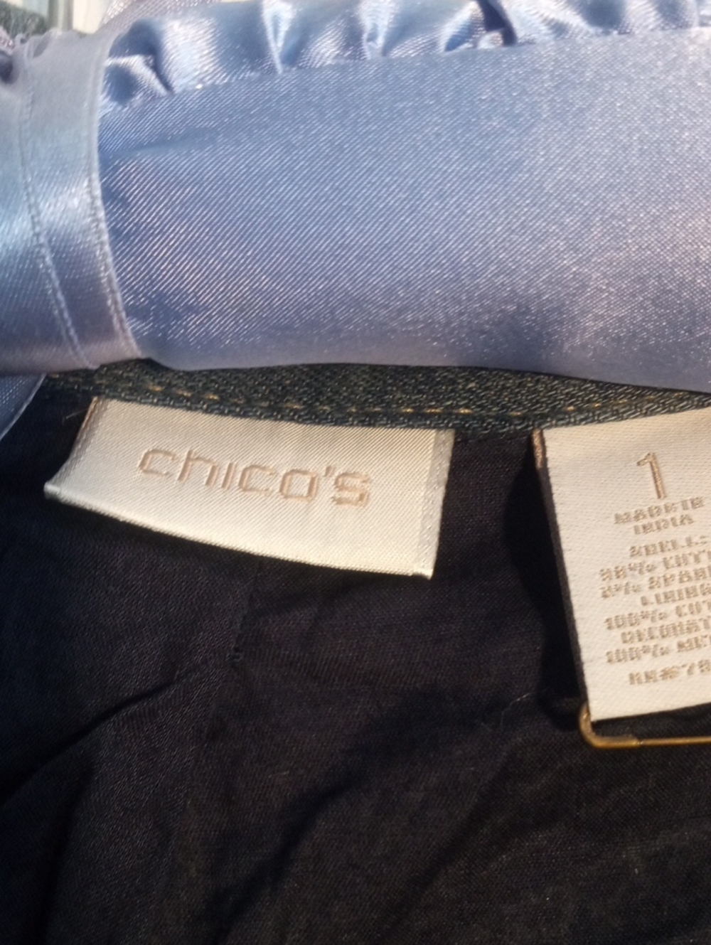 CHICO'S HEAVY SEQUINED DENIM JACKET - Picture 11 of 12